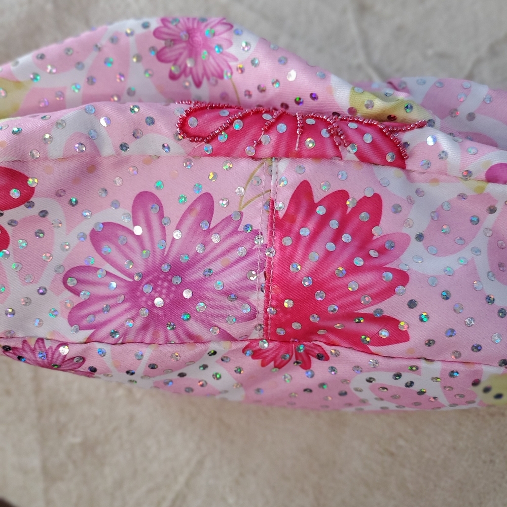 Pink Floral Sequin Bag - Picture 8 of 8